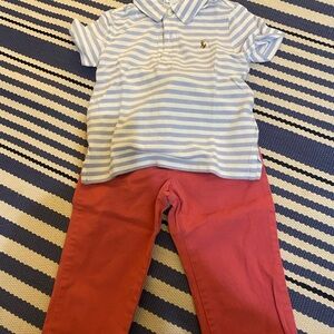 Ralph Lauren Kids Blue Striped Polo Shirt